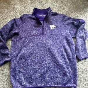 Antigua K State Kansas State Wildcats Men's Size XXL Quarter Zip Pullover Purple